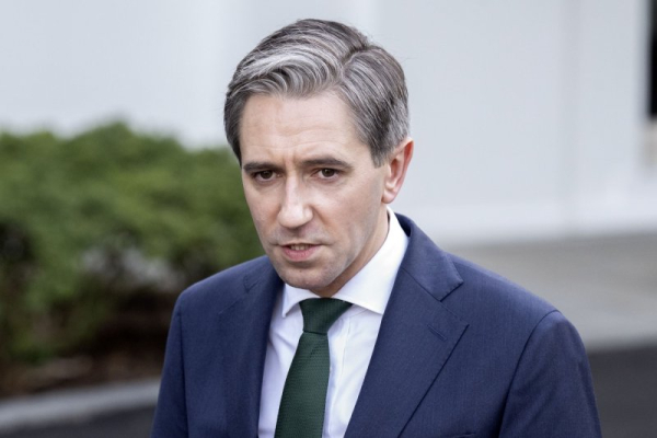 Irish Foreign Minister Simon Harris (pictured in Washington, D.C., in October 2024) called Friday's agreements between the U.K. and Irish governments a 