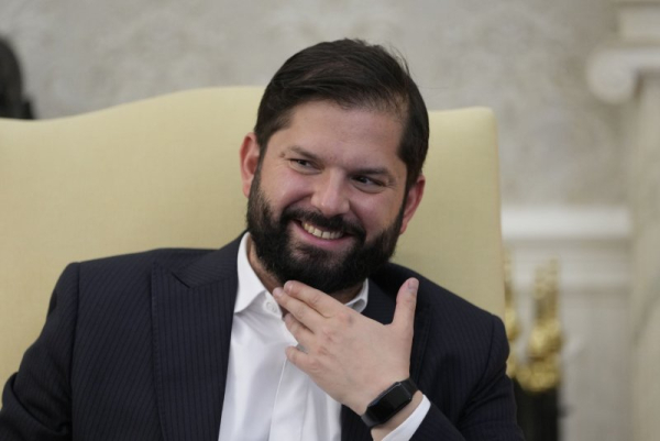 President Gabriel Boric of Chile, pictured at the White House in Washington in 2023, said in June he wanted to diversify Chile’s defense trade relations. Photo by Chris Kleponis/UPI