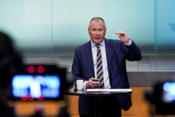 Norges Bank Investment Management, whose CEO Nicolai Tangen is seen here, on Wednesday announced plans to invest $542.6 million in a New York City building. File Photo by Ole Berg-Rusten/EPA