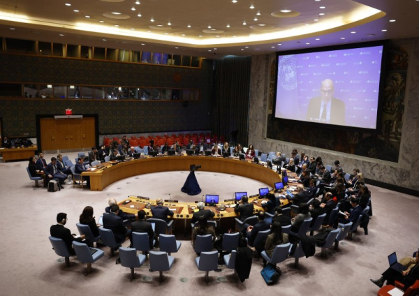 United Nations Security Council is to meet Monday to discuss Russia's Friday incursion into Estonia airspace. File Photo by John Angelillo/UPI