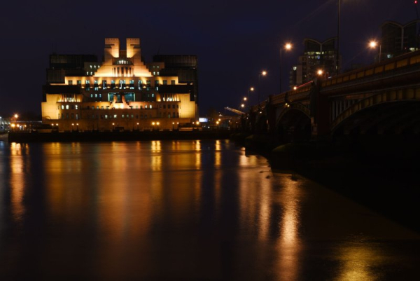 The building housing the Britain's MI6 is seen by the river Thames in London. On Friday, outgoing MI6 chief Richard Moore said Russian President Vladimir Putin has no interest in negotiating peace with Ukraine because he doesn't recognize the former Soviet republic's sovereignty. File Photo by Facundo Arrizabalaga/EPA