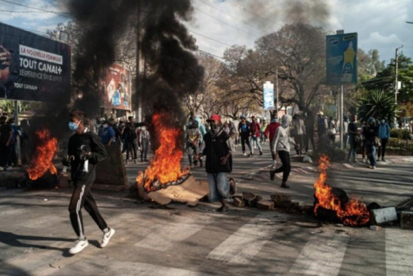 Madagascar President Andry Rajoelina, facing a threat of coup by thousands of protesters inside the island nation's capital, has reportedly fled the country according to his staff. Weeks of protests by young adults with Gen Z Mada have left 22 dead, according to the United Nations. Photo by Henitsoa Rafalia/EPA