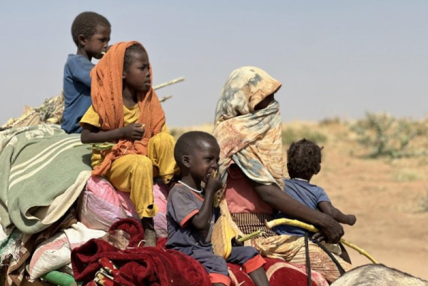 Shelling and drone strikes by paramilitary forces late Friday killed at least 60 Sudanese refugees in the North Darfur city of el-Fasher. Photo by Marwan Mohamed/EPA