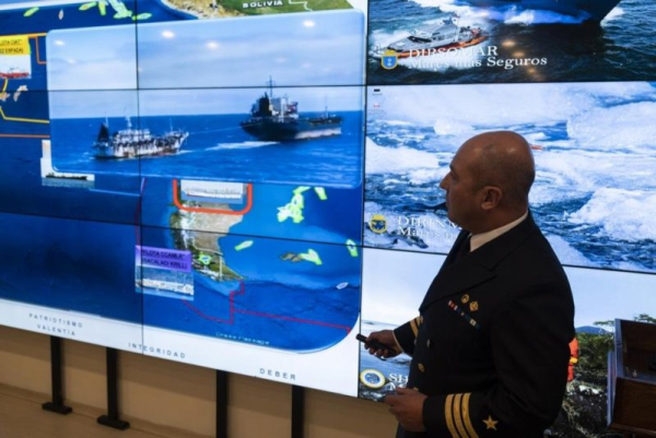 Chile closely monitors Chinese fishing boats that local fishermen say are depleting the fisheries and putting their livelihood at risk. File Photo by Adriana Thomasa/EPA
