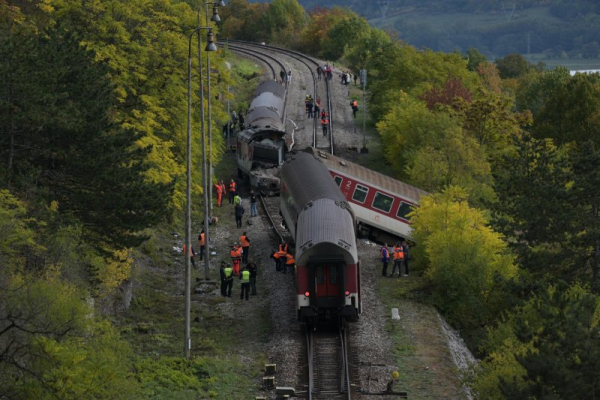 On Monday, nearly 80 passengers were injured in Slovakia when a train en route from Kosice to Bratislava collided with a stationary freight train. Photo by EPA