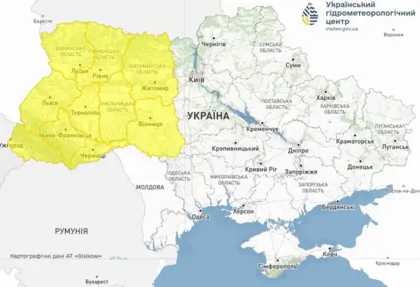 Сильні грози наближаються до України, оголошено штормове попередження 5