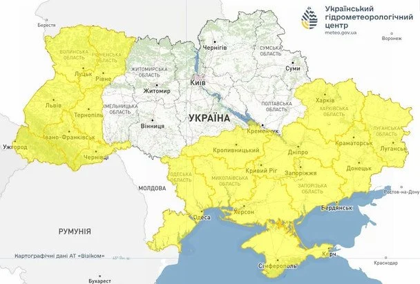 Україну охоплює спекотна погода, а за нею — черговий удар стихії: мешканців кількох регіонів попередили про загрозливі явища. 5 Синоптики попередають про грози, град і шквали в Україні 10 червня / © Укргідрометцентр