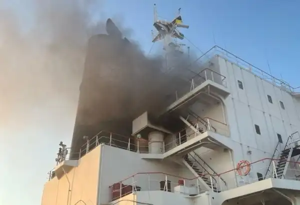 Russian forces struck civilian commercial vessels marooned in ports within Ukraine’s Mykolaiv Oblast.