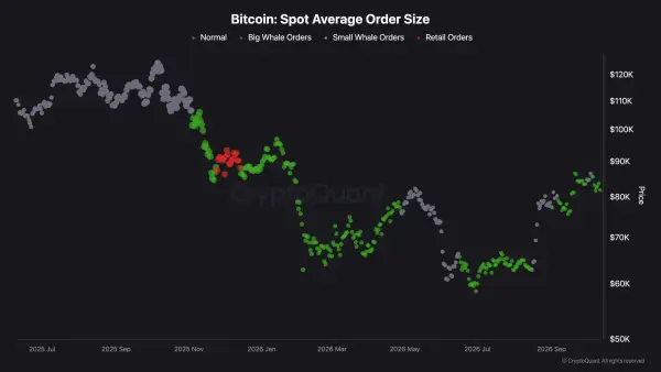 Bitcoin Spot Average Order Size chart